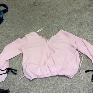 Pink flowy top